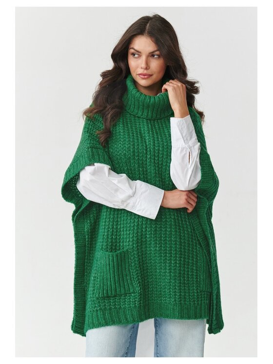 Makadamia Makadamia Sweter S160 Zielony Oversize