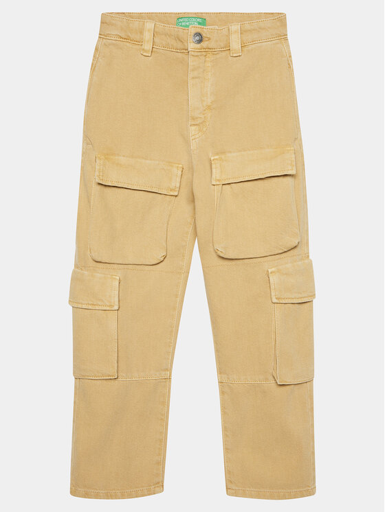 United Colors Of Benetton Pantaloni din material 45BJCF02V Bej Regular Fit