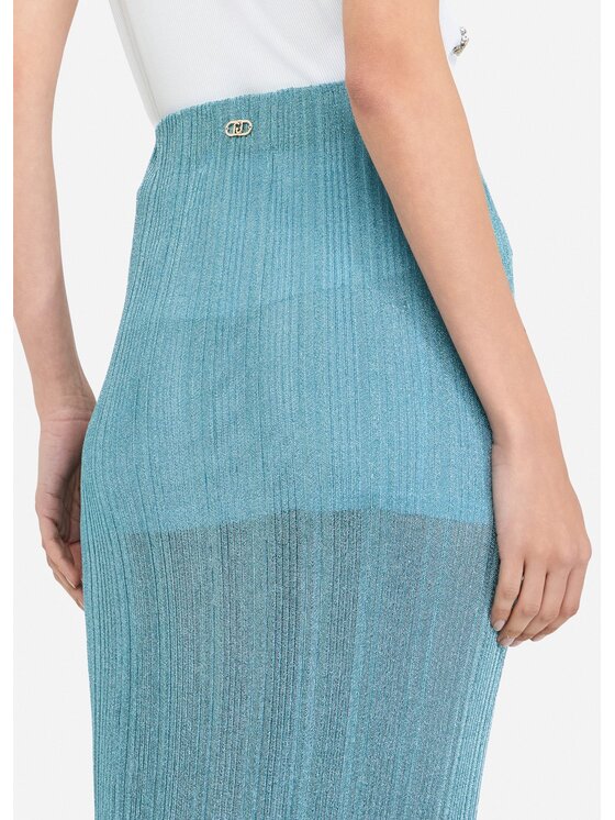 Liu Jo Liu Jo Gonna midi CF5182MS85OA4353 Celeste Regular Fit