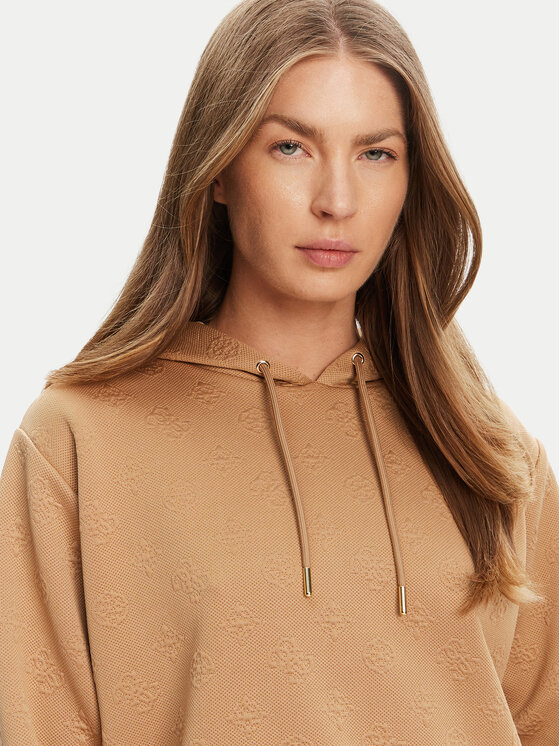Guess Guess Μπλούζα V5YQ04 KBSL2 Μπεζ Regular Fit