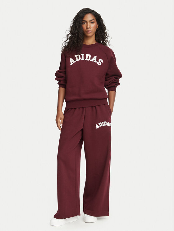 adidas adidas Sportinės kelnės Adidas Damskie 3-Stripes KU0332 Vyšninė Loose Fit