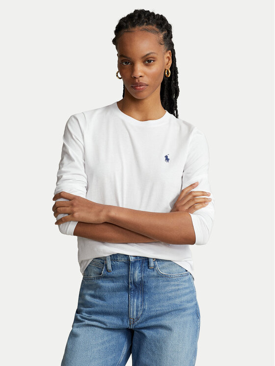 Polo Ralph Lauren Polo Ralph Lauren Блуза 211898699001 Бял Regular Fit