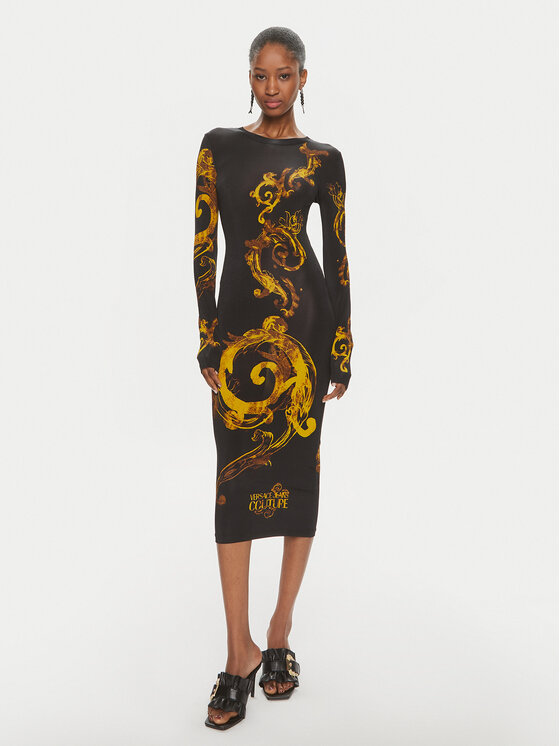 Versace Jeans Couture Každodenné šaty 76HAO9P8 Čierna Slim Fit