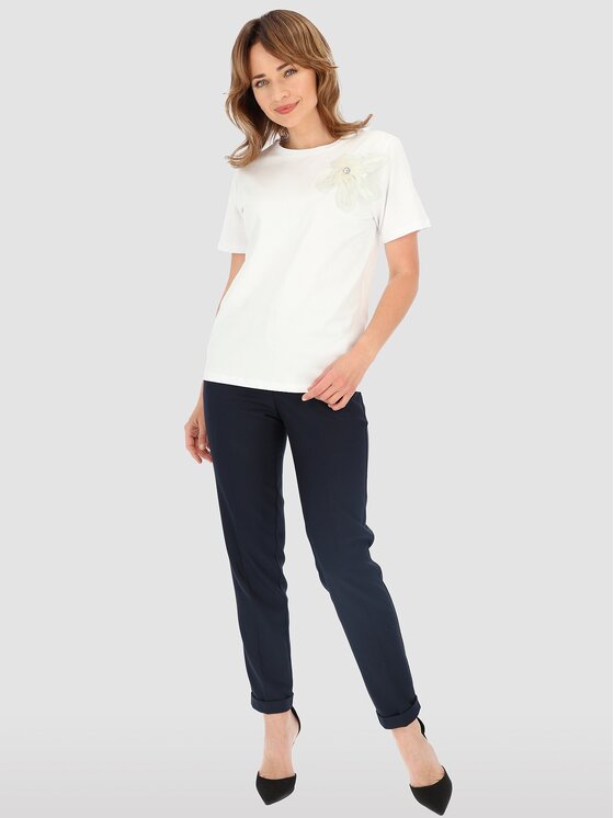Perso Perso T-Shirt TCE245000F Biały Regular Fit