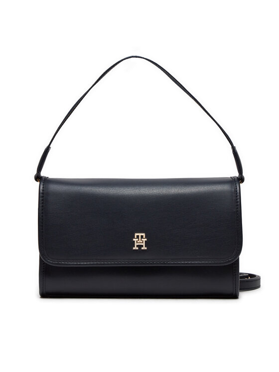 Geantă Tommy Hilfiger Th Monotype Shoulder Bag AW0AW16162 Bleumarin
