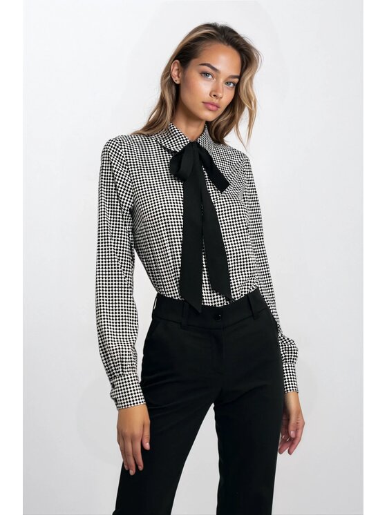 NIFE NIFE Halenka B183 Černá Feminine Fit