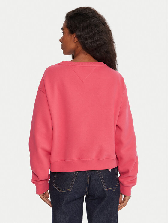 Tommy Jeans Tommy Jeans Džemperis ar kapuci Silver Script DW0DW21961 Rozā Regular Fit