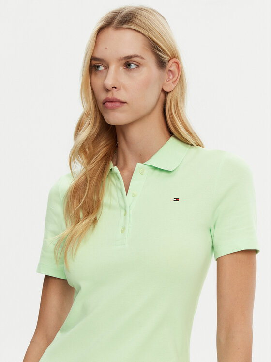 Tommy Hilfiger Tommy Hilfiger Každodenní šaty WW0WW43228 Zelená Slim Fit