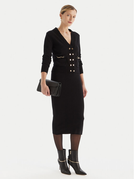 Fracomina Fracomina Puzdrová sukňa FR25WG4004K55601 Čierna Slim Fit