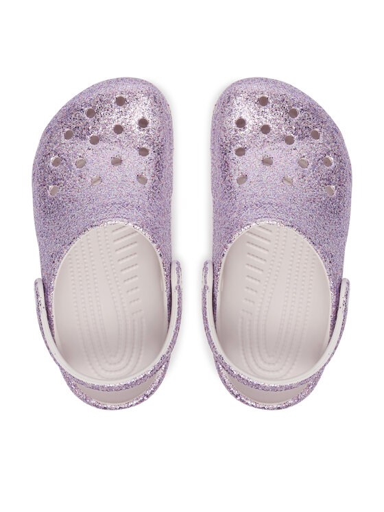 Crocs Crocs Šľapky Classic Chunky Glitter Clog K 211939 Fialová