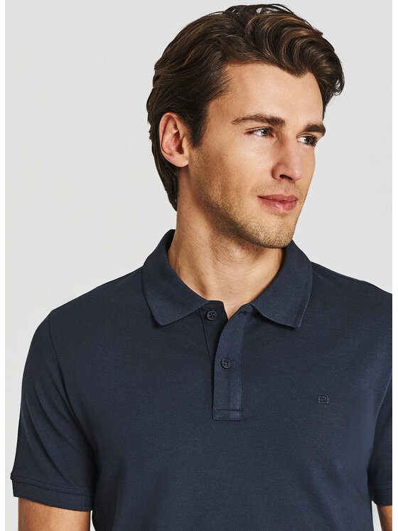 Pako Lorente Pako Lorente Polo P26SN-TX-004 Granatowy Classic Fit