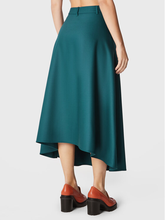 Simple Simple Fustă trapez LINDA TOL SDD550-02 Verde Relaxed Fit