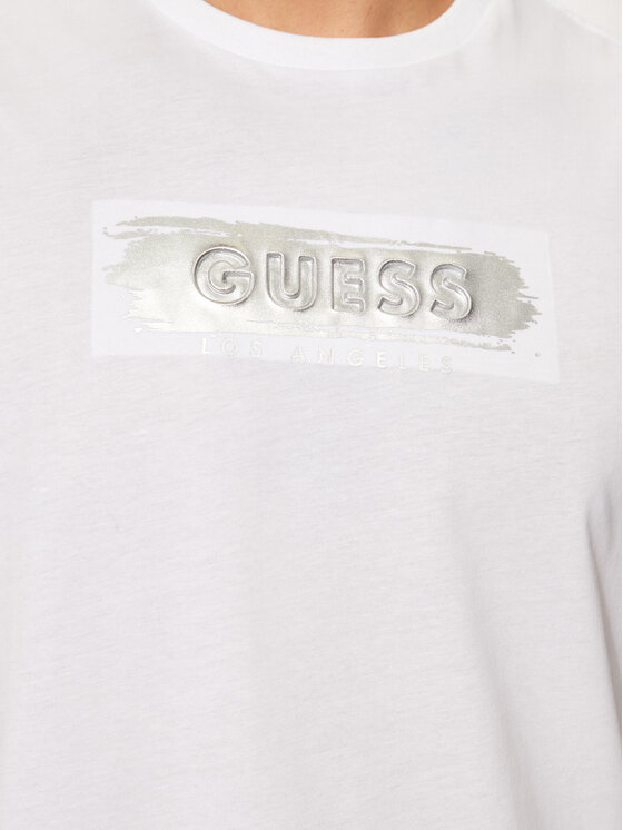 Guess Guess Tričko M4BI61 K9RM1 Biela Slim Fit