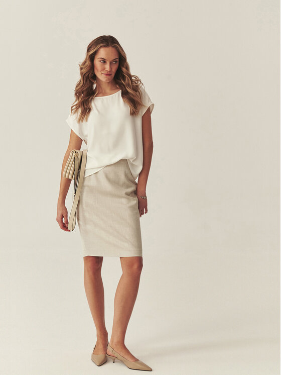 TATUUM TATUUM Midi sukňa MONITA Béžová Flare Fit