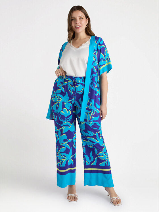 Fiorella Rubino Fiorella Rubino Pantaloni di tessuto P136T004837N0Z4 Turchese Regular Fit