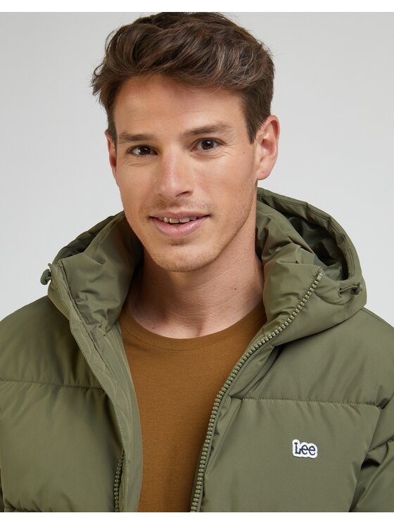 Lee Lee Kurtka puchowa Puffer Jacket Olive Grove Zielony Regular Fit