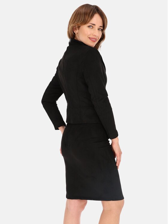 Perso Perso Kurtka przejściowa BLE241065 Czarny Regular Fit