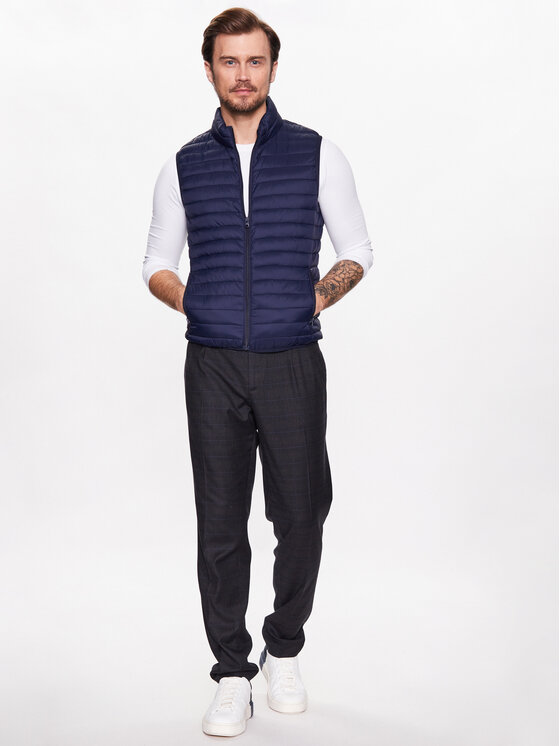 United Colors Of Benetton United Colors Of Benetton Prsluk 2BA2UJ005 Tamnoplava Regular Fit