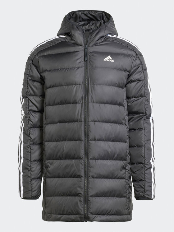 adidas adidas Pūkinė striukė Essentials 3-Stripes HZ8522 Juoda Regular Fit