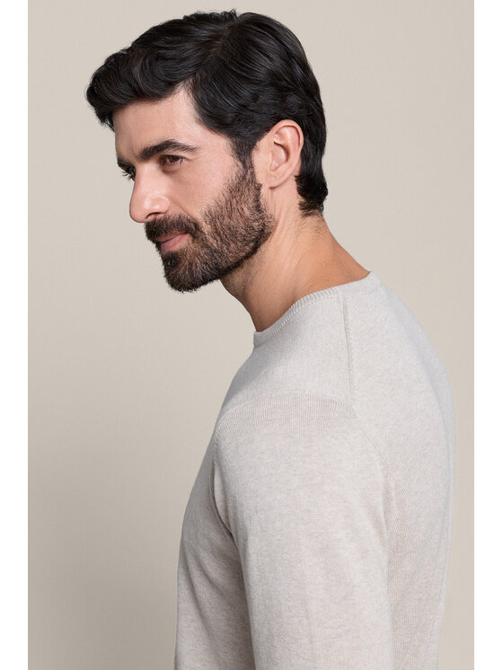 Lancerto Lancerto Sweter Christopher SW073226000039 Beżowy Regular Fit