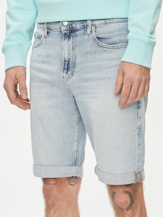 Calvin Klein Jeans Calvin Klein Jeans Džínové šortky J30J324871 Modrá Slim Fit