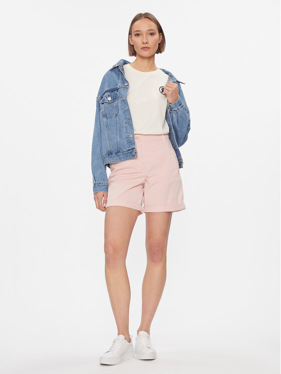 Tommy Hilfiger Tommy Hilfiger Шорти от плат WW0WW42457 Розов Regular Fit