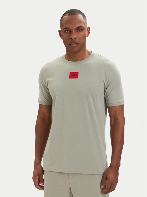 HUGO HUGO T-shirt Diragolino212 50447978 Svijetlo zelena Regular Fit