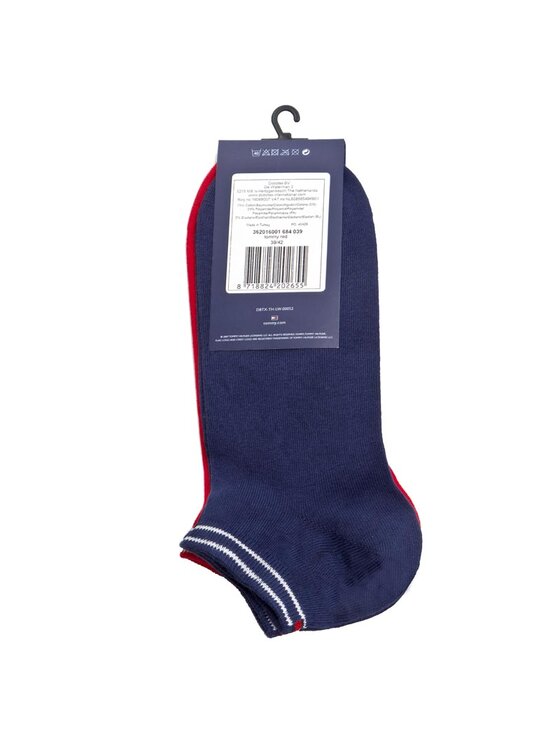 Tommy Hilfiger Tommy Hilfiger Súprava 2 párov krátkych pánskych ponožiek 362016001 Červená