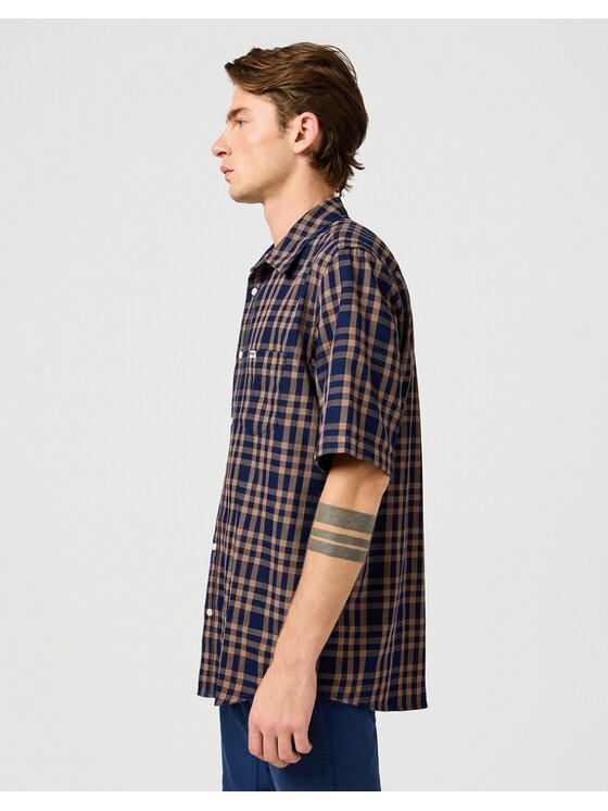 Wrangler Wrangler Camicia SS 1 PKT SHIRT RAW Multicolore Regular Fit