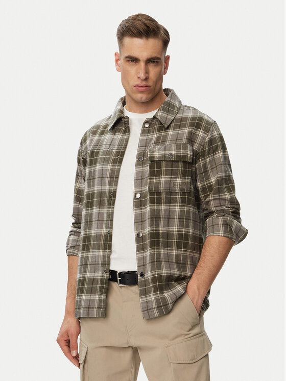 Hunter Hunter Košile HAGM0003261 Šedá Regular Fit