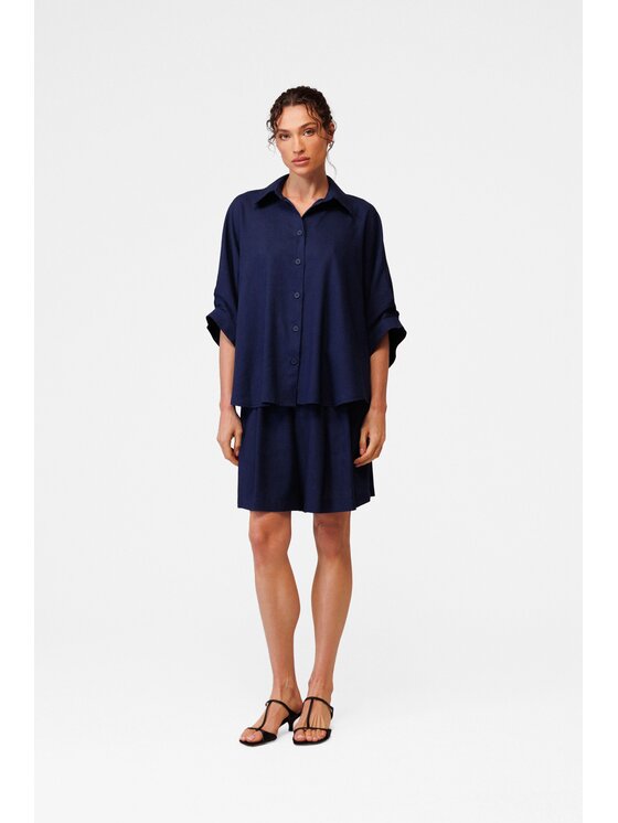 LE POSSÉ LE POSSÉ Camicia KK Blu scuro Loose Fit