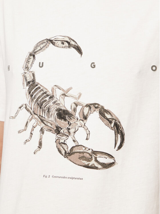 HUGO HUGO T-Shirt Discorb 50557672 Bílá Relaxed Fit