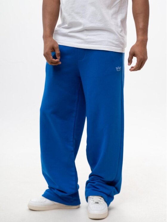 Jigga Wear Jigga Wear Spodnie dresowe Spodnie Dresowe Baggy Męskie Ciemne Niebieskie Jigga Wear Simple Crown XXL Niebieski Baggy Fit