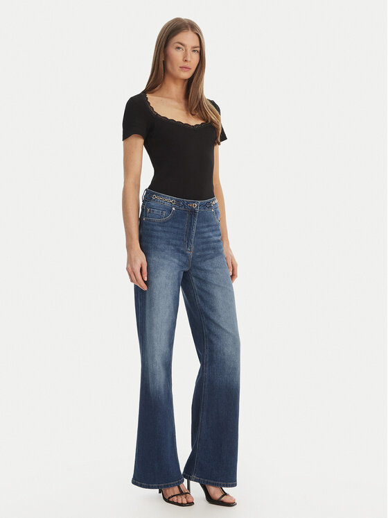 Morgan Morgan Jeansy 261-PIZET Modrá Wide Leg