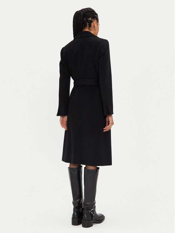 MAX&Co. MAX&Co. Vilnas mētelis Runaway 2428016024200 Melns Regular Fit