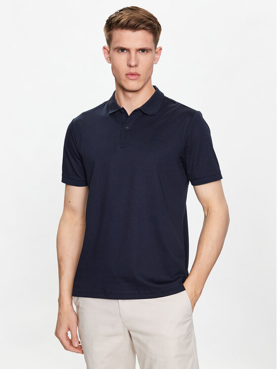 Calvin Klein Calvin Klein Тениска с яка и копчета K10K111657 Тъмносин Slim Fit