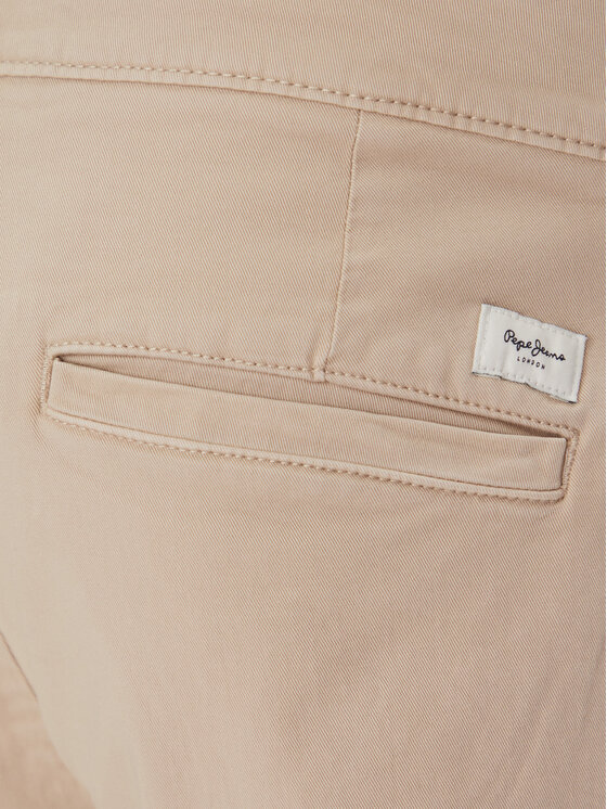Pepe Jeans Pepe Jeans Hlače iz tkanine PM211907 Bež Slim Fit