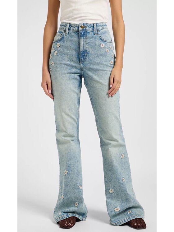 Lee Lee Jeansy High Rise Flare Niebieski Flare Fit