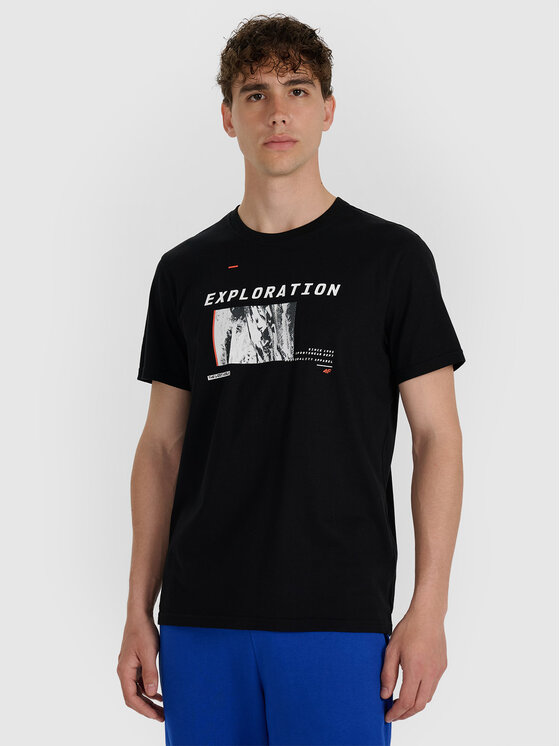 4F 4F T-Shirt NIGHT CITY Czarny Regular Fit