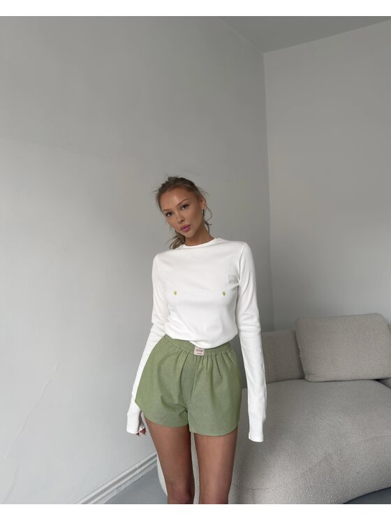 Le Songe Le Songe Longsleeve PISTACHIO Biały Basic Fit