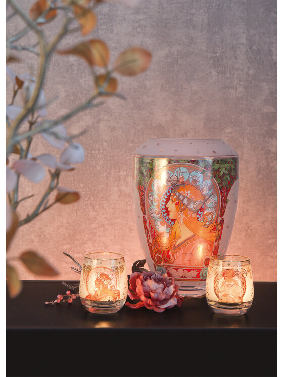 Goebel Goebel Świecznik Alphonse Mucha - Zodiak Beżowy