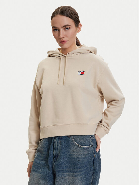 Tommy Jeans Hanorac DW0DW22357 Bej deschis Regular Fit