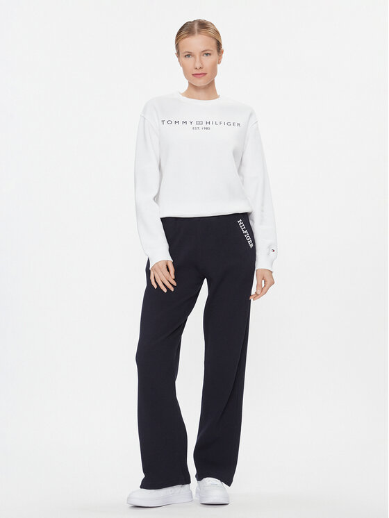 Tommy Hilfiger Tommy Hilfiger Μπλούζα Logo WW0WW39791 Λευκό Regular Fit