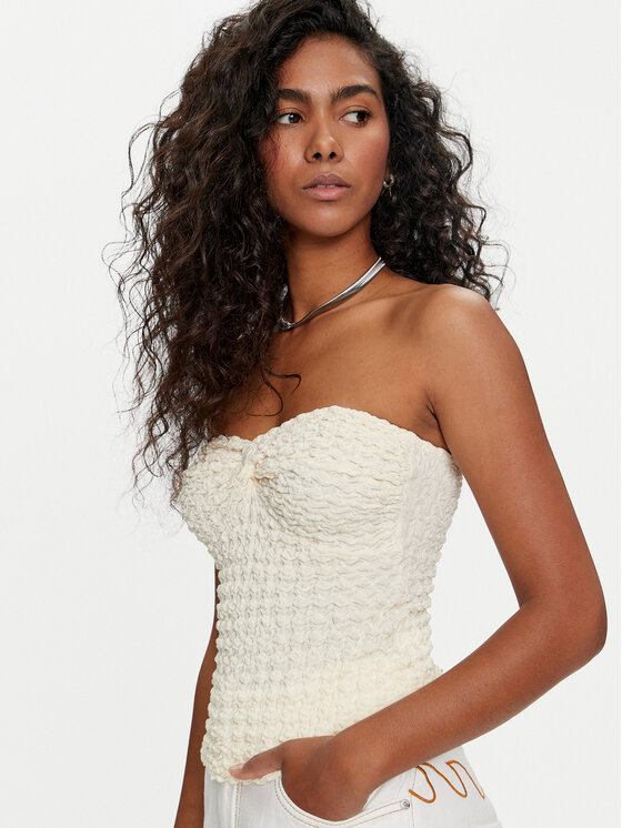 Vila Vila Top Tiro 14106707 Beige Regular Fit