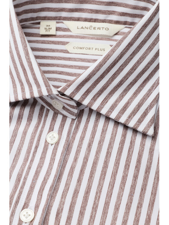 Lancerto Lancerto Koszula Evelia Slim KO000211556004 Beżowy Slim Fit