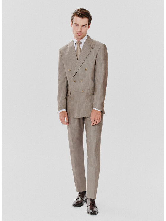 Pako Lorente Pako Lorente Garnitur P24WF-4G-004 Beżowy Slim Fit