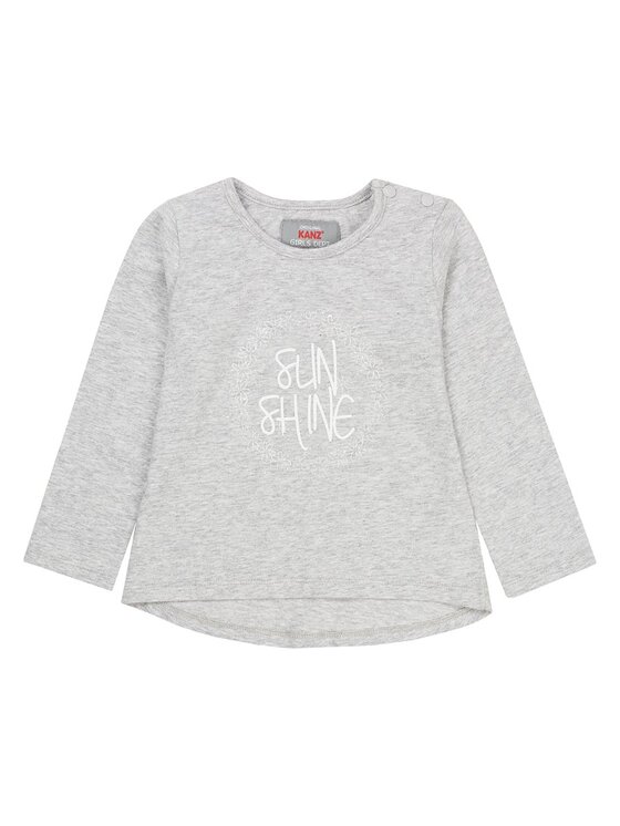 Kanz Kanz Bluzka 1836831-8100 Szary Basic Fit