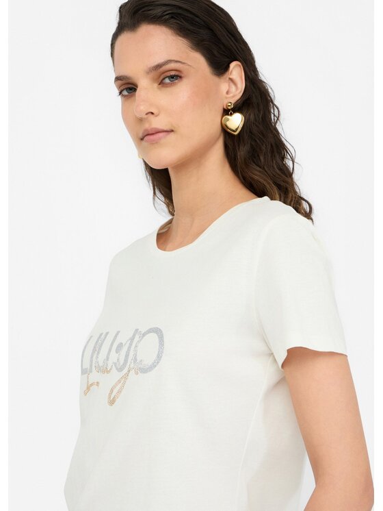 Liu Jo Liu Jo T-shirt TF5287JS923M9844 Bianco Regular Fit