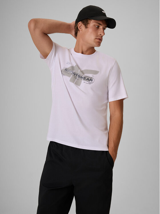 4F 4F T-Shirt BRAND CODE Biały Regular Fit