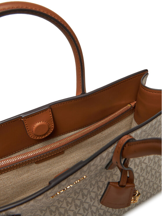 MICHAEL Michael Kors MICHAEL Michael Kors Rankinė Scarlett Medium Signature Logo Satchel 30F4GETS2B Smėlio